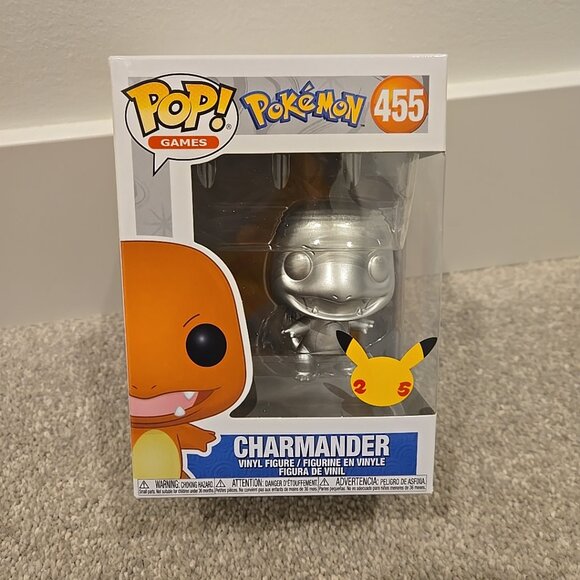 Funko Pop! Vinyl: Pokémon - Charmander (Silver) (Metallic) #455 - Picture 1 of 6